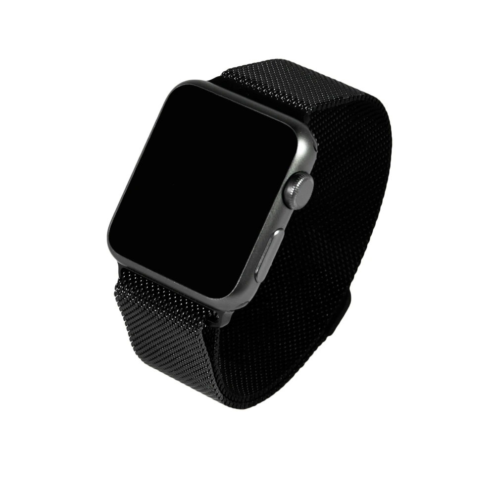 Svart milanesisk loop-armband för Apple Watch